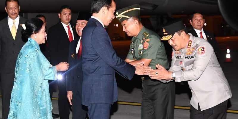 Wakapolri Komjen Agus Andrianto Turut Sambut Kepulangan Presiden RI dari KTT G20 India