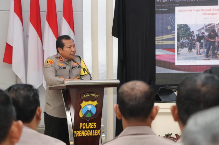 Kapolda Jatim Kunjungi Polres Trenggalek Bahas Kamtibmas Jelang Pemilu 2024 dan Karhutla.