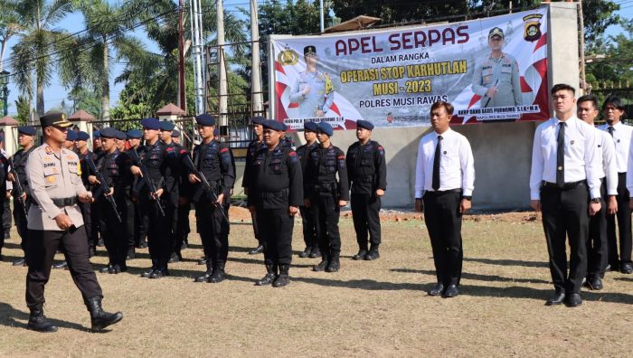 Dalam Rangka OPS Stop Karhutla Kapolres Kerahkan 50 Personil Satuan Batalyon Brimob B Pelopor