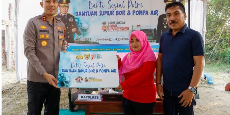 Kapolres Jombang AKBP Eko Bagus Riyadi Berikan Bantuan Sumur Bor dan Pompa Air Kepada SLB Hardika Bhakti Peterongan