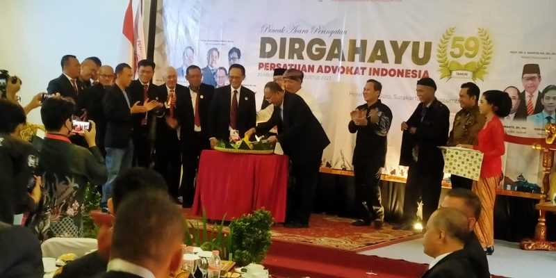 HUT ke 59 PERADIN, Mahfud MD mengajak PERADIN Untuk Menghidupkan Kembali Dan Melakukan Pendobrak Dan Penegak Hukum