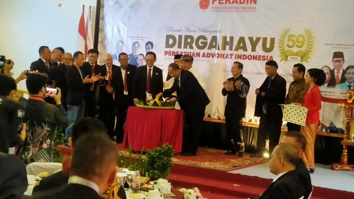 HUT ke 59 PERADIN, Mahfud MD mengajak PERADIN Untuk Menghidupkan Kembali Dan Melakukan Pendobrak Dan Penegak Hukum