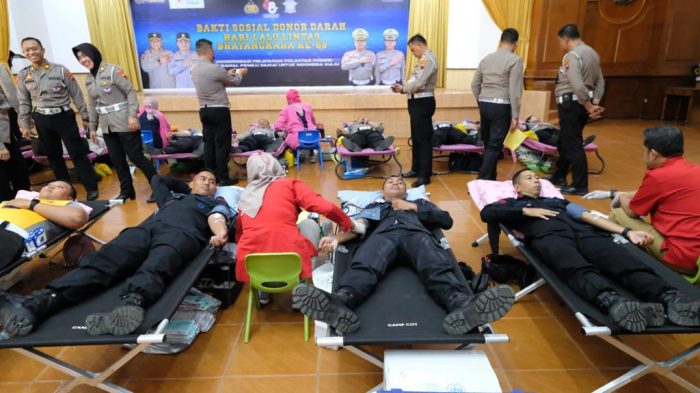 Hari Lalu lintas Bhayangkara Ke 68 Ditlantas Polda Jateng Gelar Bakti Sosial