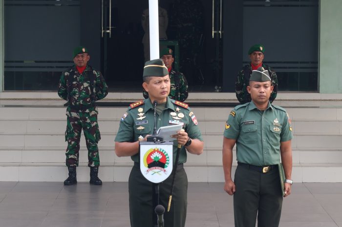 Bacakan Amanat Pandam IV/Diponegoro, Dandim Batang Ingatkan Anggota Jaga Netralitas TNI