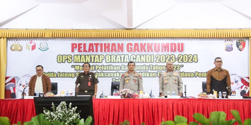 Buka Pelatihan Gakkumdu Operasi Mantab Brata 2023-2024, Kapolda Jateng Beri Penekanan Terkait Penegakan Hukum Tindak Pidana Pemilu