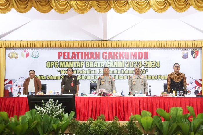 Buka Pelatihan Gakkumdu Operasi Mantab Brata 2023-2024, Kapolda Jateng Beri Penekanan Terkait Penegakan Hukum Tindak Pidana Pemilu
