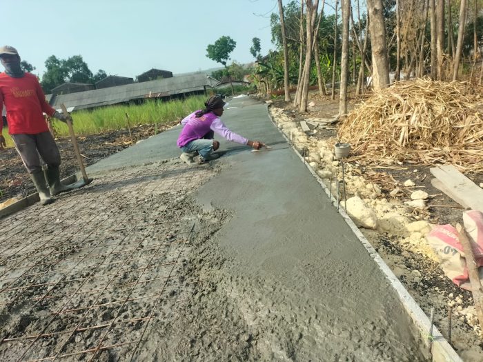 Diduga Tidak Sesuai RAB dan Spesifikasi, Pembangunan Rabat Beton Jalan Produksi Peternakan di Desa Kedungwangi
