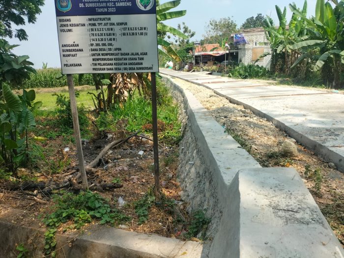 Sekdes Sebut Salah Cetak Banner APBDes Tahun 2023, Terkait Pembangunan TPT di Dusun Sempur Desa Sumbersari