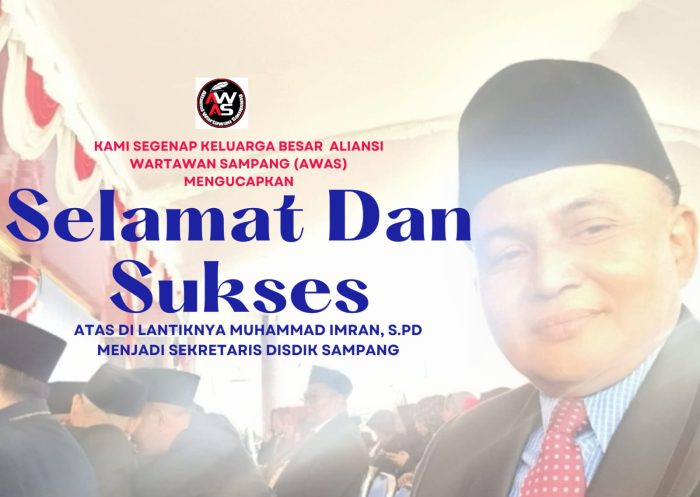 AWAS Mengucapkan Selamat Dan Sukses Atas Pelantikan Sekretaris Dinas Pendidikan Sampang