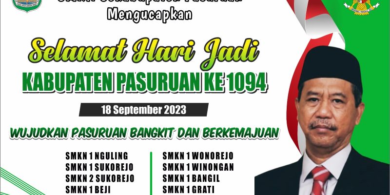 MKKS SMKN Se-Kabupaten Pasuruan Mengucapkan Selamat Hari Jadi Kabupaten Pasuruan Ke-1094