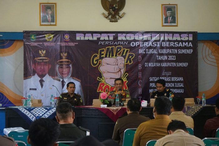 Rakor Bersama Bea Cukai, Satpol PP Sumenep Tangani Serius Peredaran Rokok Ilegal di Kabupaten Sumenep