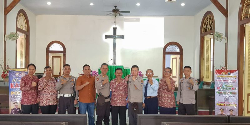 Minggu Kasih, Polres Jombang Sambang Gereja di Ngoro Ajak Jaga Kamtibmas