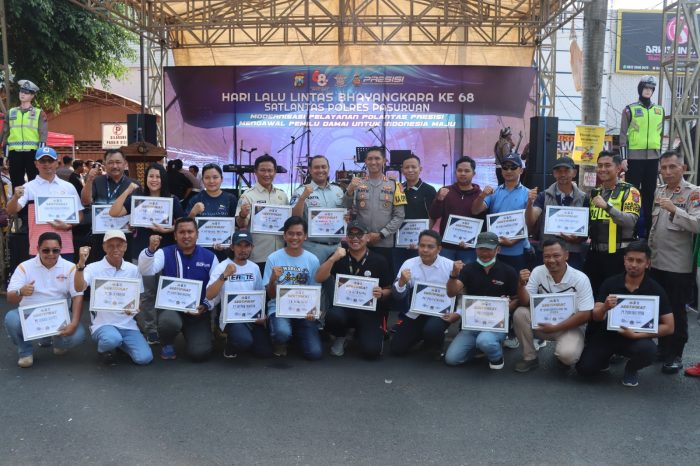 Semarak Hari Lalu Lintas Ke-68, Kapolres Pasuruan Resmikan E-Restorative Justice Satlantas Polres Pasuruan