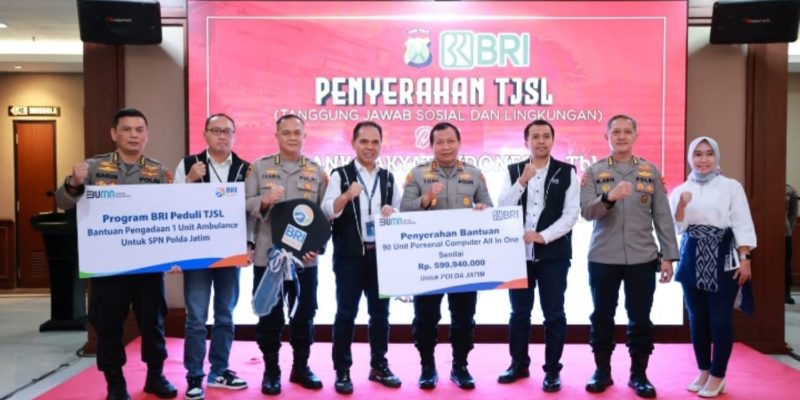 Dukung Digitalisasi Polri, BRI Salurkan Csr Komputer ke Polda Jatim.