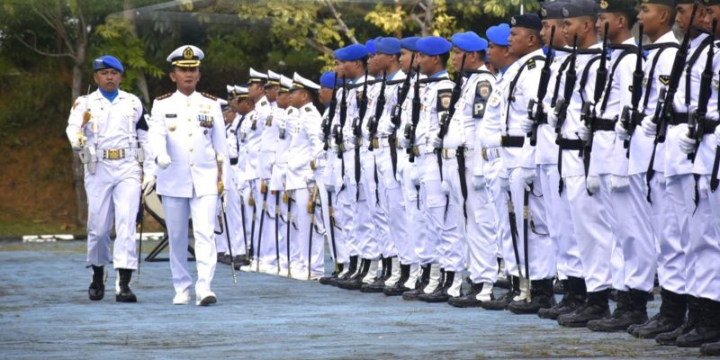 Lantamal IV Laksanakan Upacara Militer Dalam Memperingati Hari Jadi Ke-78 TNI AL