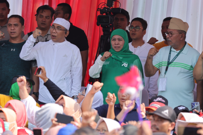 Gubernur Khofifah : Jalan Santai Hari Santri Jadi Resolusi Jihad Jaga NKRI