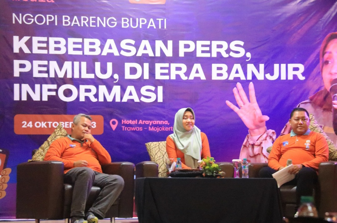 Hadiri Ngopi Bareng Insan Pers, Bupati Ikfina Harapkan Media Bisa Jadi Sumber Informasi Objektif