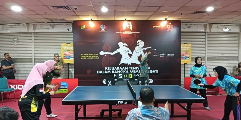 Ketua Harian Dharma Pertiwi Hadiri Pertandingan Tenis Meja Menyambut Hari Ibu Ke-95 Tahun 2023