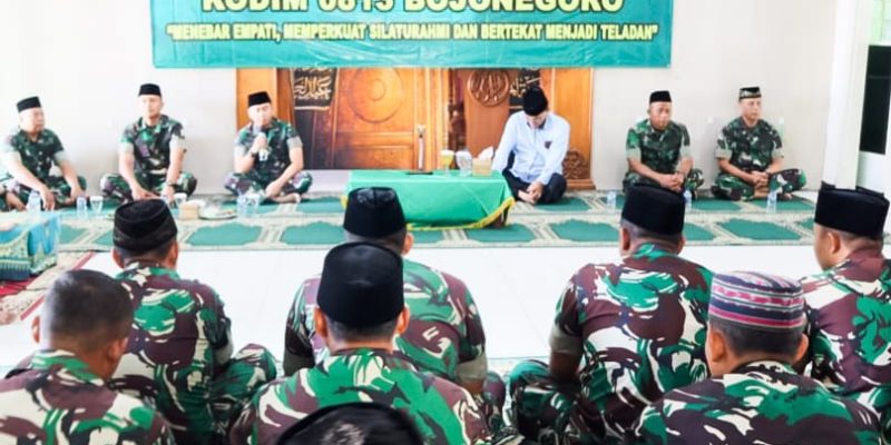 Rajut Kebersamaan Eratkan Silaturahmi, Kodim Bojonegoro gelar Maulid Nabi Muhammad SAW