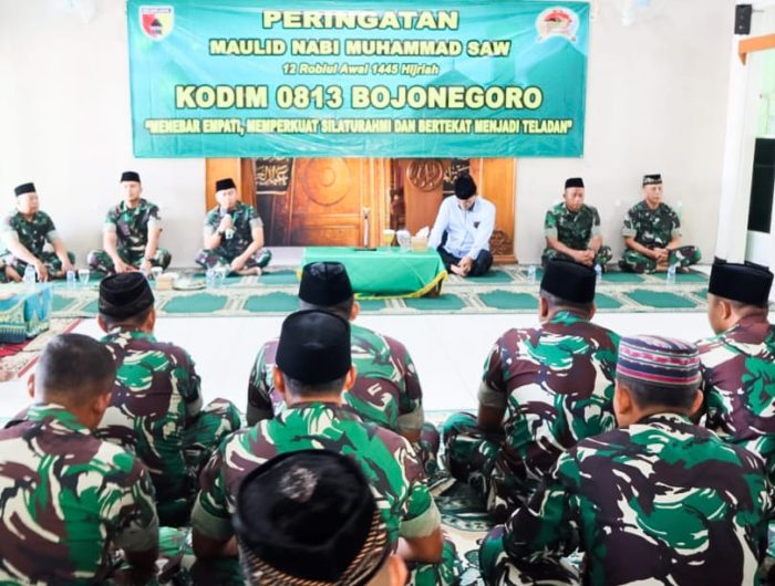 Rajut Kebersamaan Eratkan Silaturahmi, Kodim Bojonegoro gelar Maulid Nabi Muhammad SAW