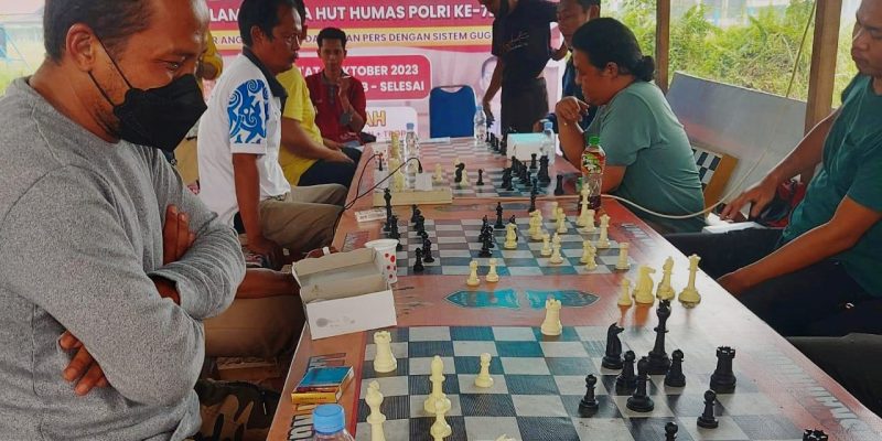 HUT Humas Polri Ke-72, Polda Kalteng Gelar Turnamen Catur Dengan Insan Pers