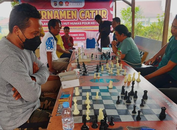 HUT Humas Polri Ke-72, Polda Kalteng Gelar Turnamen Catur Dengan Insan Pers