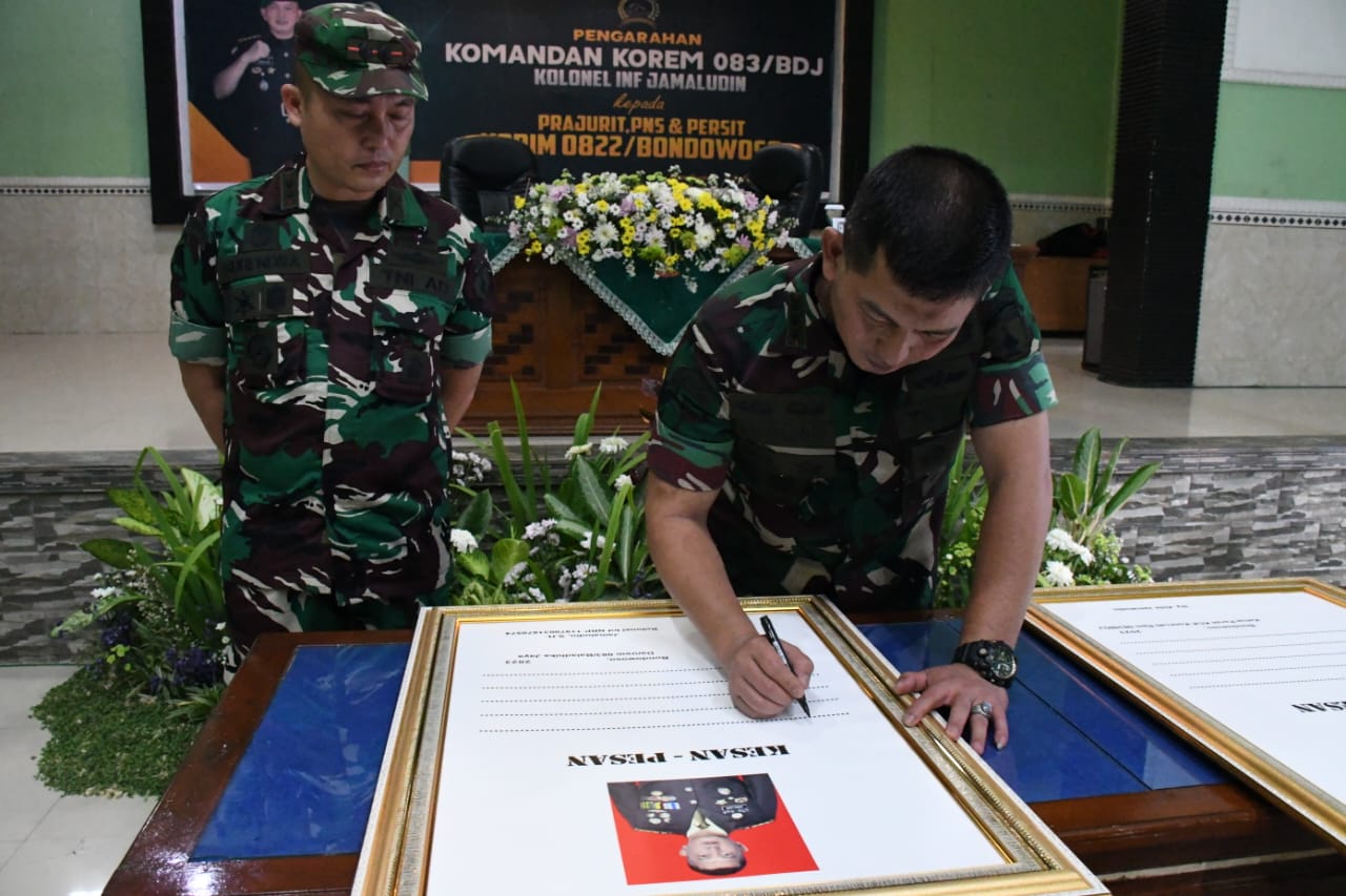 Danrem 083/Bdj Kunjungan Kerja Ke Kodim 0822 Bondowoso