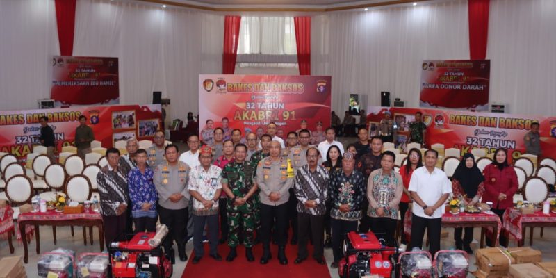 32 Tahun Mengabdi, Akabri 91 Polda Kalteng Gelar Bakti Kesehatan Dan Sosial