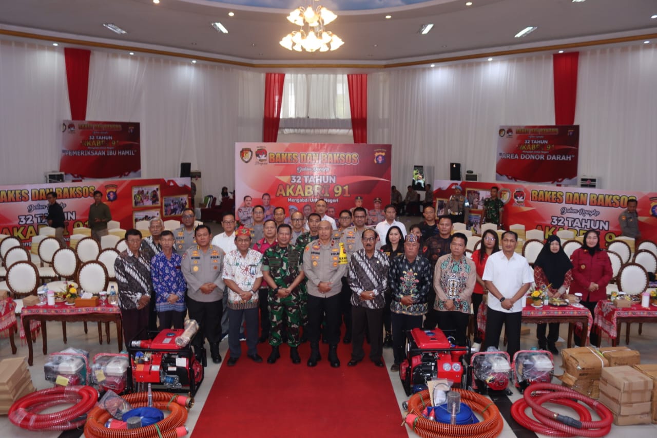 32 Tahun Mengabdi, Akabri 91 Polda Kalteng Gelar Bakti Kesehatan Dan Sosial