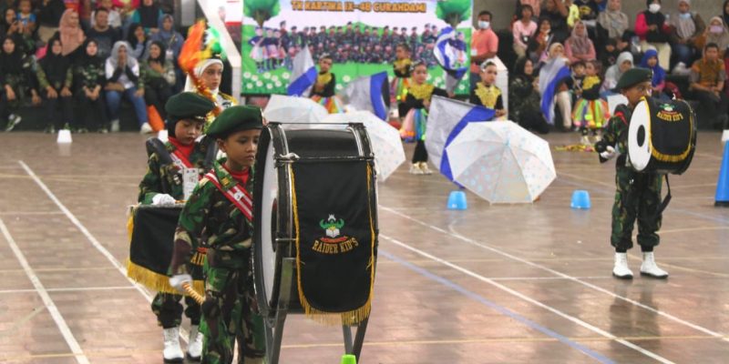 TK Kartika IX – 48 Yonif 514/SY Memeriahkan Lomba Marching Band Kapolres Cup di GOR Pelita Bondowoso