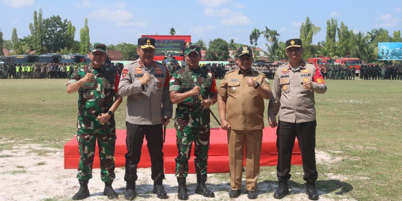 Kapolda Kalteng Hadiri Apel Gelar Pasukan Kunker Wakil Presiden di Bumi Tambun Bungai