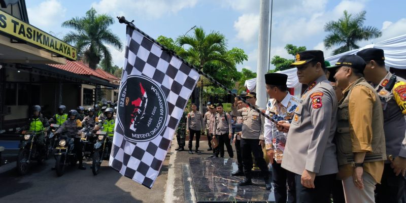 Wujudkan Pemilu Damai, Kaops Nusantara Cooling System Tebar 1.500 Paket Sembako di Tasikmalaya