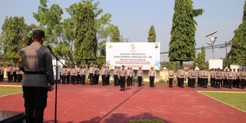 Kapolres Pekalongan Pimpin Upacara Peringatan Hari Sumpah Pemuda Ke-95 Tahun 2023