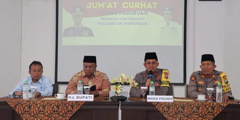 Bakti Polri Untuk Masyarakat, Polres Pasuruan Gelar Jum’at Curhat Dan Bansos