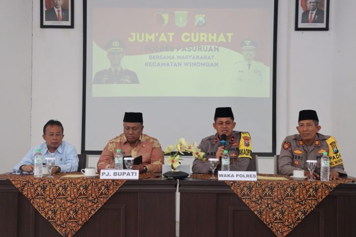 Bakti Polri Untuk Masyarakat, Polres Pasuruan Gelar Jum’at Curhat Dan Bansos