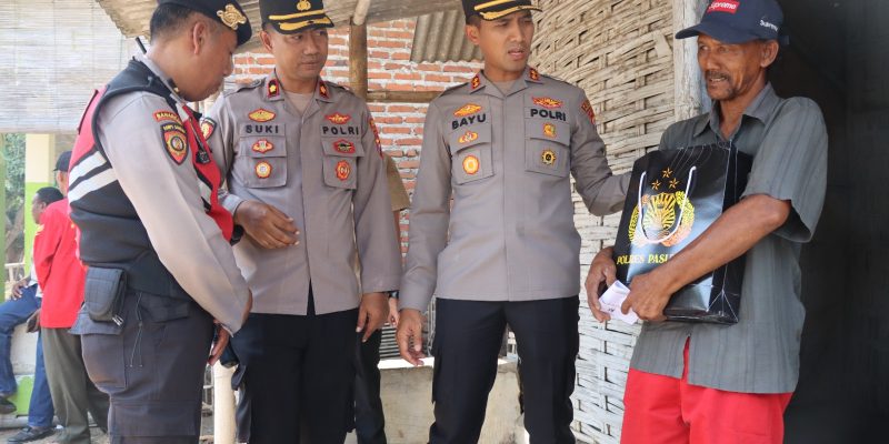Peduli Masyarakat, Kapolres Pasuruan Melaksanakan Jum’at Curhat Dan Baksos Door To Door