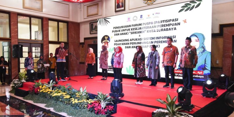 Wujudkan Kesejahteraan Perempuan Dan Perlindungan Anak, Wali Kota Eri Kukuhkan Forum PUSPA Srikandi Surabaya