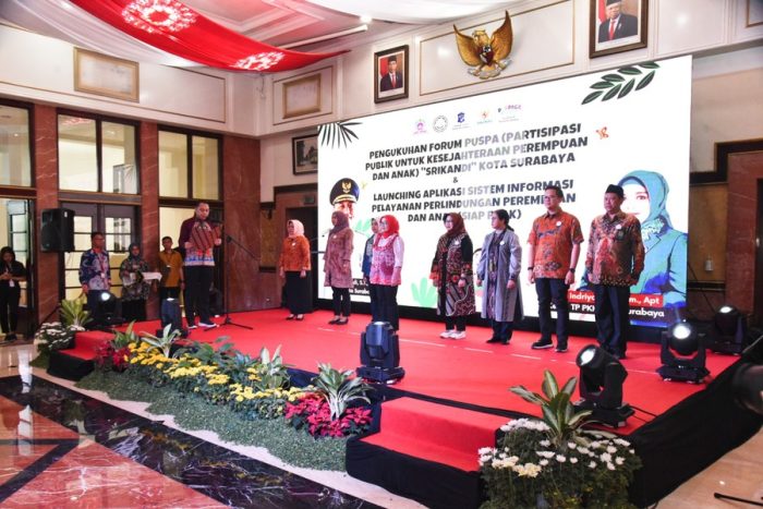 Wujudkan Kesejahteraan Perempuan Dan Perlindungan Anak, Wali Kota Eri Kukuhkan Forum PUSPA Srikandi Surabaya
