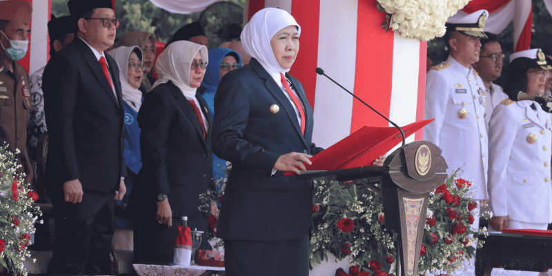 Gubernur Khofifah Pimpin Upacara Hari Kesaktian Pancasila 2023