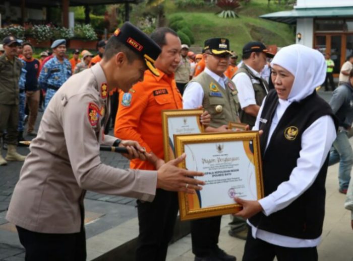 Polres Batu Bersama Forkopimda Siagakan Personel Penanganan Bencana Alam.