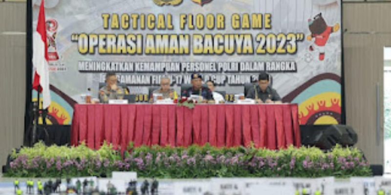 Jelang Piala Dunia U -17, Kapolda Jatim Membuka Latihan Praops Aman Bacuya 2023.