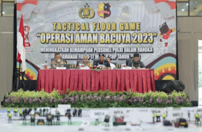 Jelang Piala Dunia U -17, Kapolda Jatim Membuka Latihan Praops Aman Bacuya 2023.