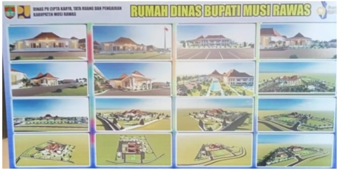 Dinas PU CKTRP Musi Rawas Membangun Rumah Dinas Bupati Menggunakan APBD 2023