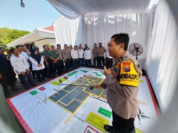 Simulasi Sispamkota Digelar Di Pendopo, Cegah Potensi Konflik Selama Tahapan Pemilu Di Bojonegor