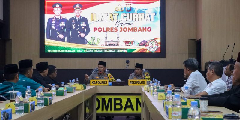 Kapolres Gelar Jumat Curhat Bersama 24 Perguruan Silat di Jombang, Ajak Jaga Kamtibmas