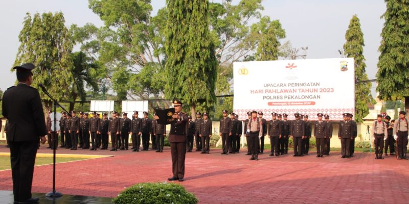 Kapolres Pekalongan Pimpin Upacara Peringatan Hari Pahlawan Tahun 2023