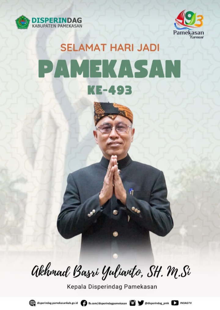 Kepala Disperindag Pamekasan Mengucapkan Hari Jadi Kabupaten Pamekasan Ke-453