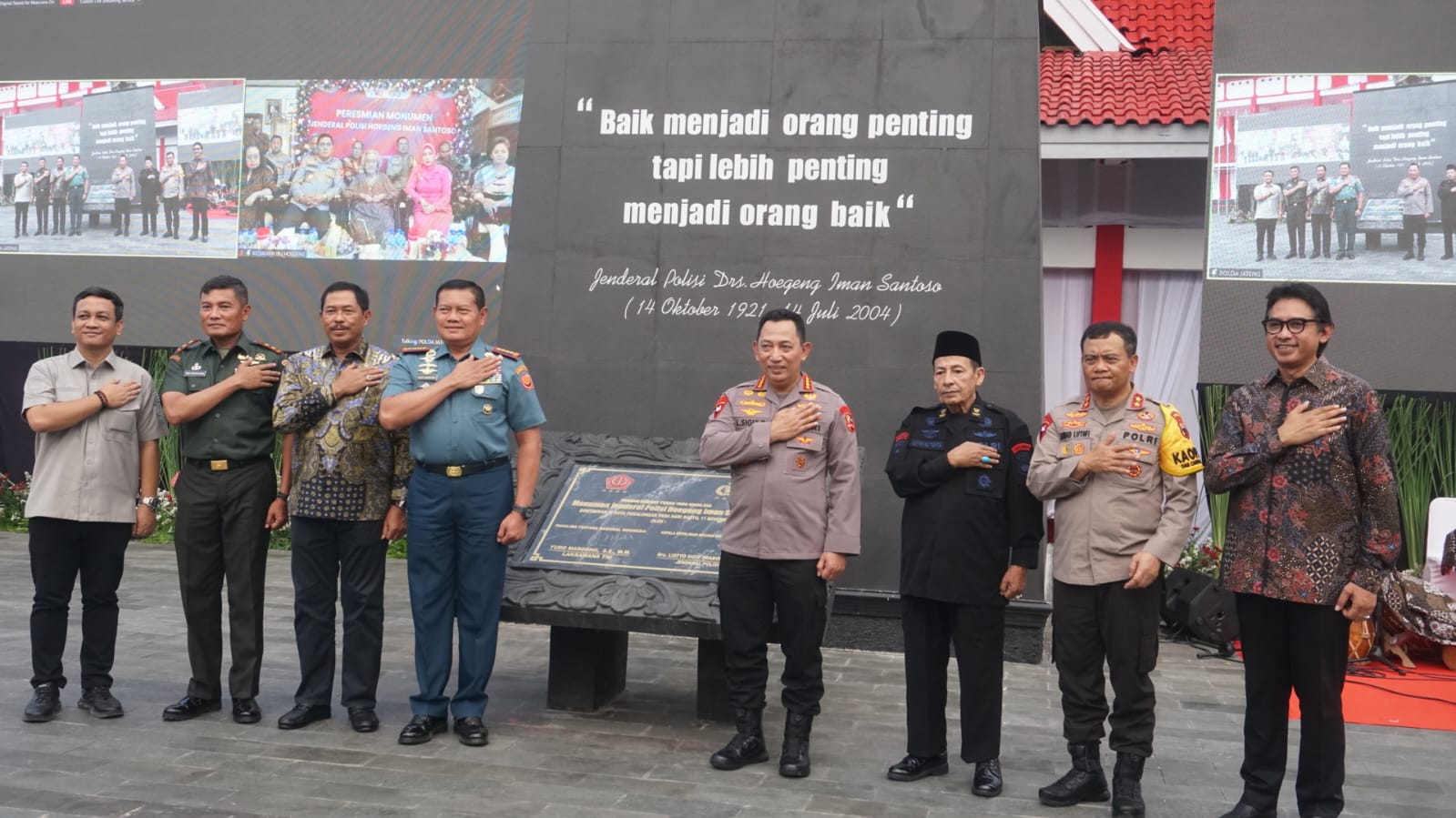 Monumen Hoegeng Kota Pekalongan Diresmikan Kapolri Listyo Sigit