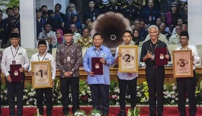 Pengundian Urut Calon Capres dan Cawapres : Anies nomor urut 1, Prabowo 2, Ganjar nomor 3