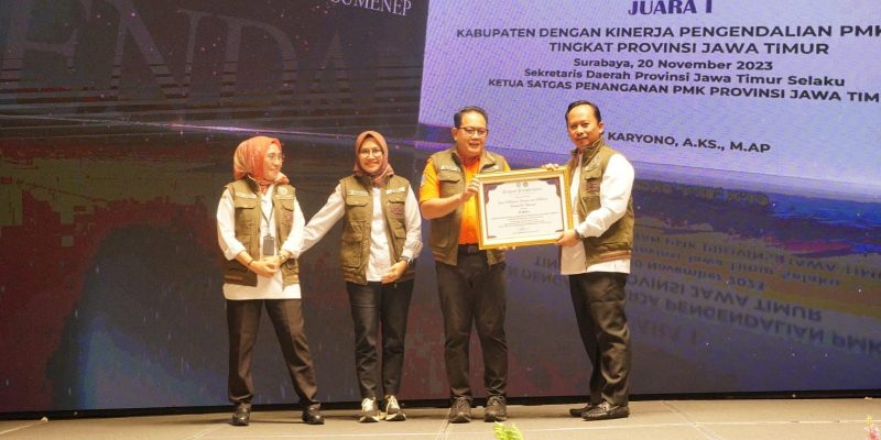 DKPP Sumenep Raih Juara 1 Penghargaan Kabupaten Terbaik Se-Jawa Timur
